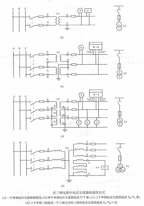 电压互感器的几种接线方式分别是